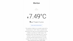 Screenshot of the Prompt API Weather Demo